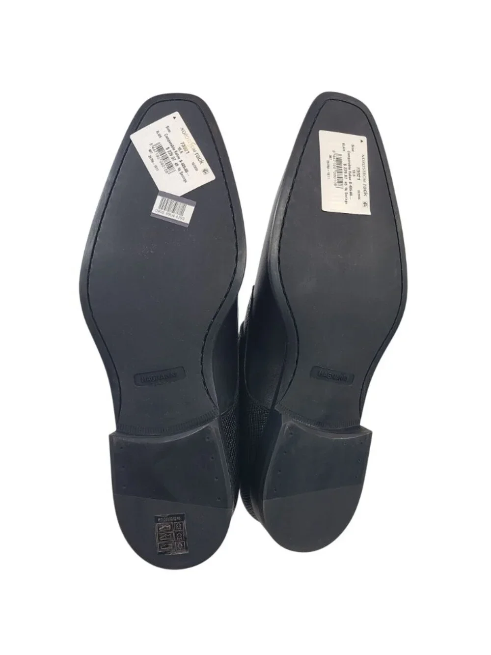 NEW Magnanni Easton Stamp Black Monk Strap Leather Dress Shoes Size 10.5 US